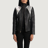 Jolon Black Leather Biker Jacket